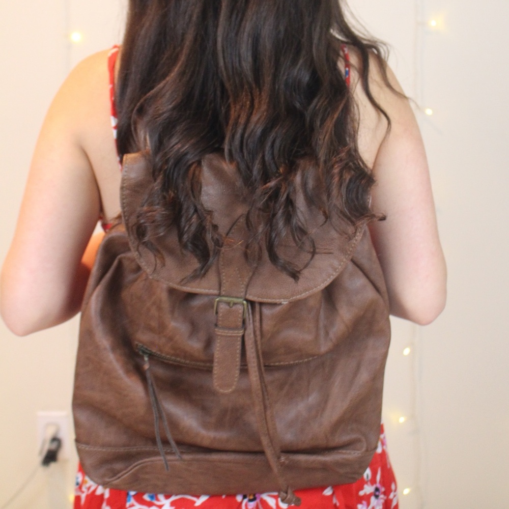 Brandy Melville Leather Backpack
